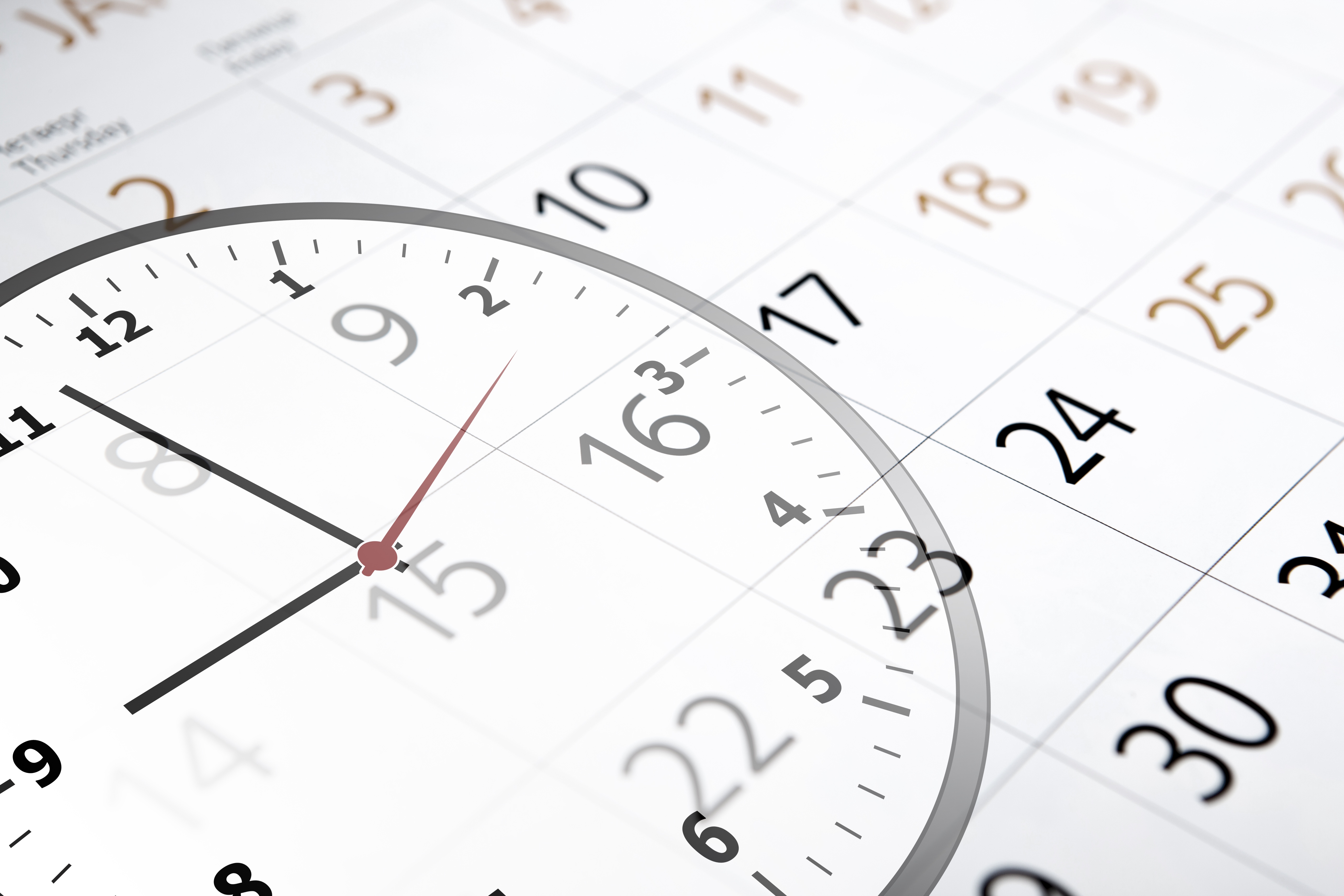 Часы листы календаря